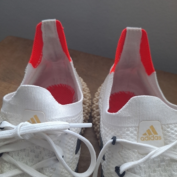 Adidas White Sneakers with Black Accents and Vibrant Orange Interior Size 7 Mens main image 13